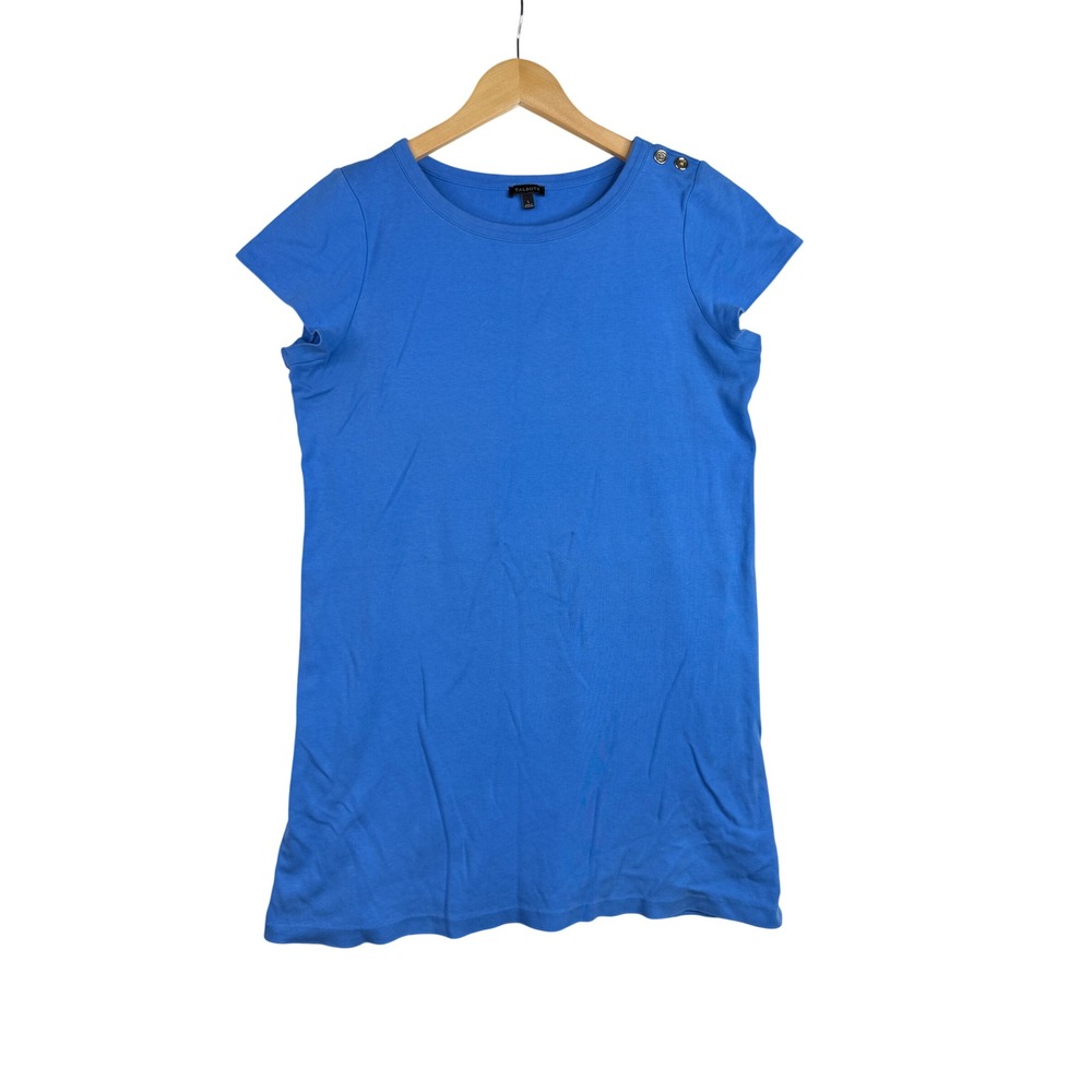 Talbots Women's Cap Sleeve T-shirt Dress size Large Blue